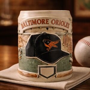 Baltimore Orioles MLB Collectible Stein, Numbered and Custom Hand-Painted